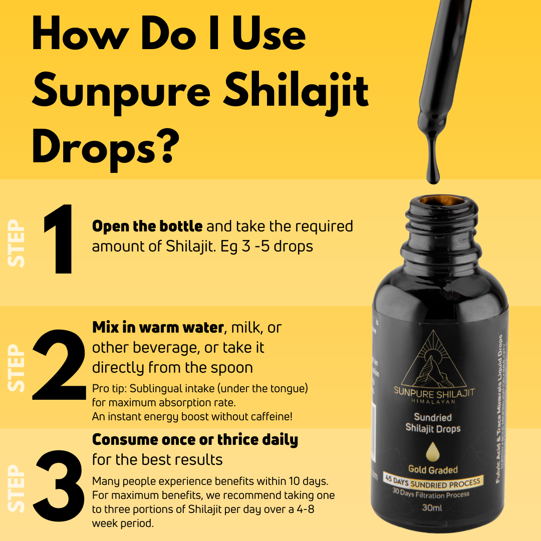 Shilajit Drops, Sundried Himalayan