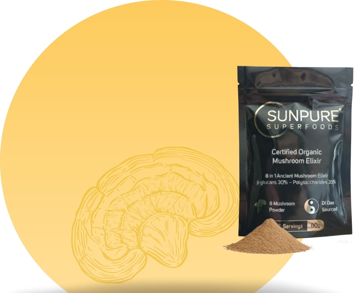 Chinese & Russian Herbal Mushrooms Blend 8 in 1 Reishi lions maine, cordyceps, turkey tail, tremella, chaga
