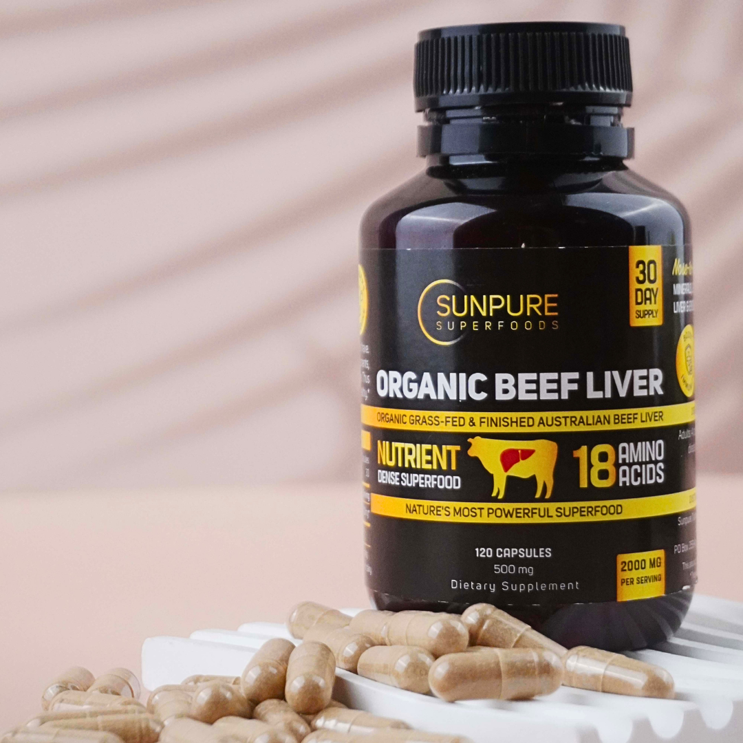 Beef Liver Capsules, Organic Grass Fed