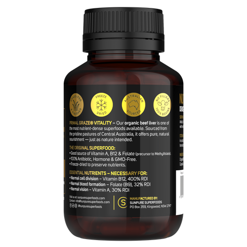 Certified Organic Beef Liver Capsules