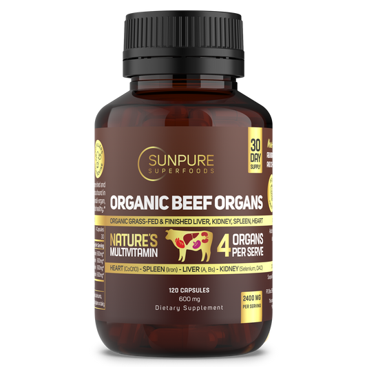 Beef Organ Capsules, Organic Grass Fed